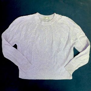 Autumn Cashmere Lilac Ribbed Knit Sweater